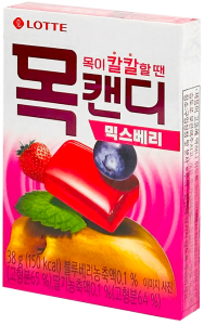 Lotte~Леденцовая карамель со вкусом ягод и мяты (Корея)~Throat Candy Mixberry