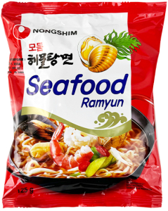 Nongshim~Пшеничная лапша быстрого приготовления с добавлением морепродуктов (Корея)~Seafood Ramyun