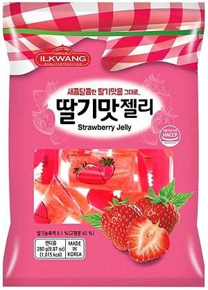 Ilkwang~Жевательные конфеты со вкусом клубники~Strawberry Jelly 