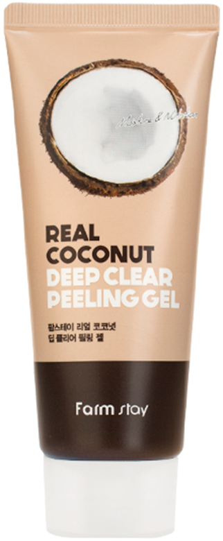 FarmStay Пилинг-скатка с экстрактом кокоса для сухой кожи Real Coconut Deep  Clear Peeling Gel купить в интернет-магазине ALOEsmart