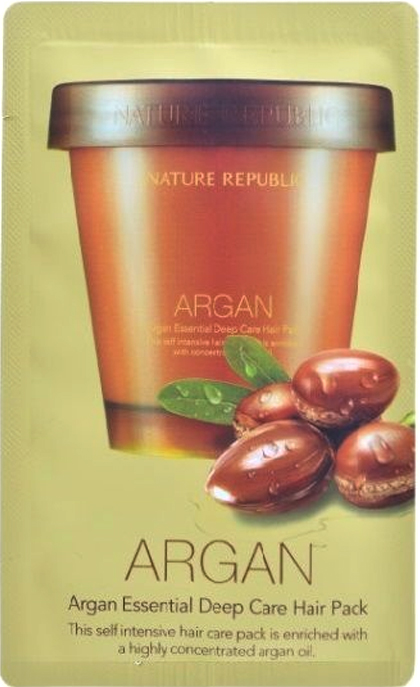 Маска для волос argan essential deep care hair pack nature republic