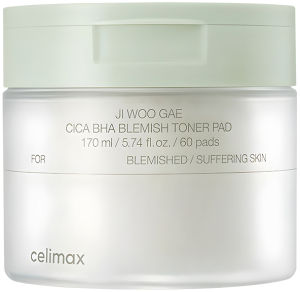 Celimax~Успокаивающие тонер-пэды для проблемной кожи с BHA-кислотой~Cica BHA Blemish Toner Pad