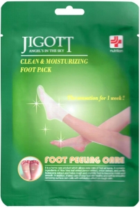 Jigott~Отшелушивающие пилинг-носочки~Clean and Moisturizing Foot Pack