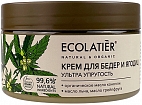 Ecolatier~Антицеллюлитный крем для бедер и ягодиц с экстрактом семян конопли~Green Organic Cannabis