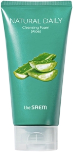 The Saem~Увлажняющая и успокаивающая пенка для умывания~Natural Daily Cleansing Foam Aloe 