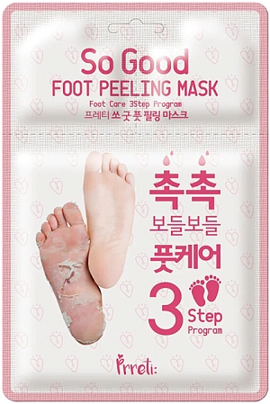 Prreti~Отшелушивающие пиллинг-носочки с гиалуроновой кислотой~Foot Care 3-Step Program 1pair
