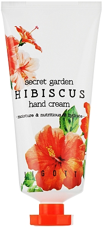 Jigott~Увлажняющий крем для рук с экстрактом гибискуса~Secret Garden Hibiscus Hand Cream