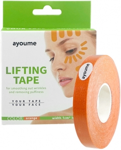 Ayoume~Тейп для лица 1см*5м оранжевый~Kinesiology Tape Roll Color Orange