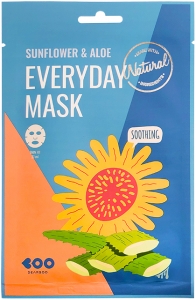 Dearboo~Маска успокаивающая с экстрактом алоэ и подсолнечника~Aloe&Sunflower Mask Set