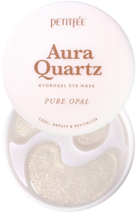 Petitfee~Охлаждающие патчи с жемчужной пудрой~Aura Quartz Hydrogel Eye Mask Pure Opal
