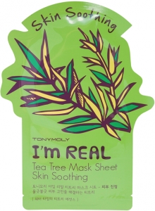 TONY MOLY~Тканевая маска с экстрактом чайного дерева I’m Real~ Tea Tree Mask Sheet Skin Soothing