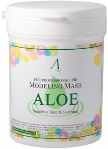 Anskin~Успокаивающая альгинатная маска с алоэ~Modeling Mask Aloe Sensitive Skin & Soothing