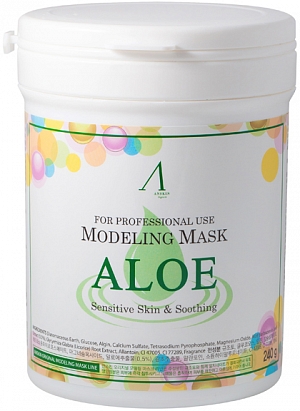 Anskin~Успокаивающая альгинатная маска для чувствительной кожи~Aloe Modeling Mask