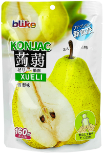 Blike~Питьевое желе с конжаком груша (Китай)~Konjac Jelly Fruits
