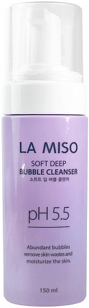 La Miso~Мягкая кислородная пенка для глубокого очищения PH 5.5~Soft deep bubble cleanser