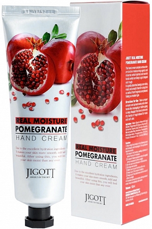 Jigott~Антивозрастной крем для рук с экстрактом граната~Real Moisture Hand Cream Pomegranate
