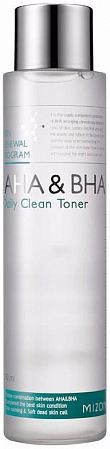 Mizon~Тонер-пилинг с кислотами~AHA & BHA Daily Clean Toner