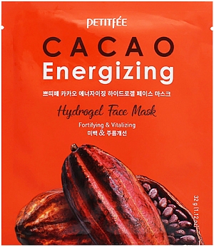 Petitfee~Тонизирующая гидрогелевая маска с какао~Cacao Energizing Hydrogel Face Mask