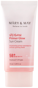 Mary&May~Солнцезащитный крем-праймер для сияния кожи~Primer Glow Sun Cream SPF50+ PA++++