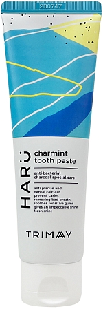 Trimay~Зубная паста с древесным углём для чувствительных зубов~Haru Charmint Toothpaste