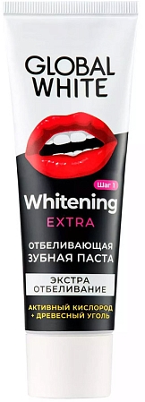 Global White~Отбеливающая зубная паста с активным кислородом~Extra Whitening