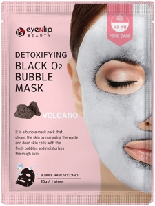 Eyenlip~Матирующая кислородная маска с вулканической глиной~Detoxifying Black O2 Bubble Mask Volcano