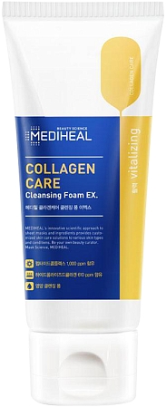 Mediheal~Антивозрастная пенка для зрелой кожи с коллагеном~Collagen Care Cleansing Foam EX
