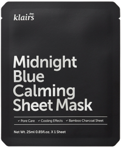 Dear, Klairs~Успокаивающая тканевая маска с охлаждающим действием~Midnight Blue Calming Sheet Mask 