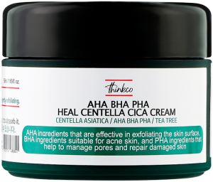 Thinkco~Восстанавливающий крем для проблемной кожи с кислотами и центеллой~AHA BHA PHA Heal Centella