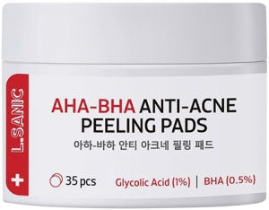 LSanic~Отшелушивающие диски с AHA и BHA кислотами против несовершенств кожи~Anti-Acne Peeling Pads