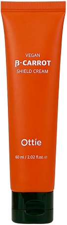Ottie~Укрепляющий крем для сияния кожи с гидролатом моркови~Vegan Beta-Carrot Shield Cream