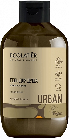 Ecolatier~Увлажняющий гель для душа с маслом арганы и ванилью~Organic Argana