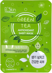 ElSkin~Антиоксидантная маска с зеленым чаем~Antioxidant Sheet Mask Green Tea
