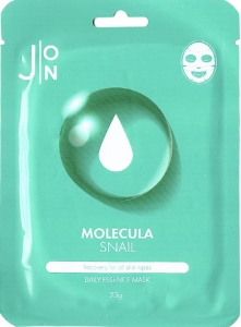 JON~Увлажняющая маска с муцином улитки~Molecula Snail Daily Essence Mask