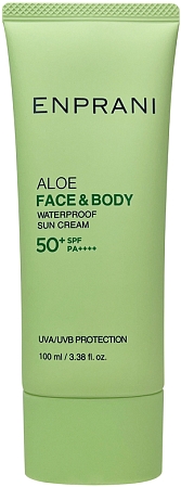 Enprani~Водостойкий солнцезащитный крем для лица и тела с алоэ~Aloe Face and Body SPF50+ PA++++