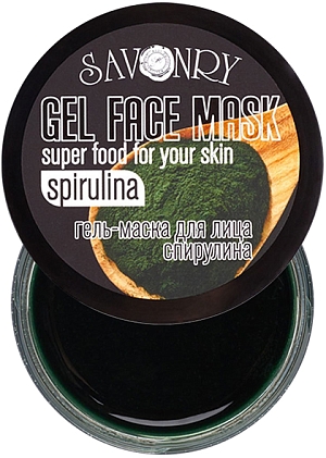 Savonry~Антивозрастная гель-маска с экстрактом спирулины~Gel Face Mask Spirulina