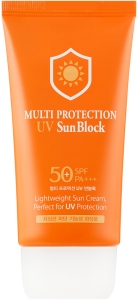 3W Clinic~Интенсивный cолнцезащитный крем с коллагеном~Multi Protection UV Sun Block SPF50+++