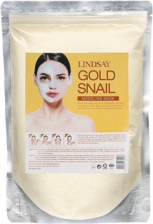 Lindsay~Альгинатная маска с муцином золотой улитки~Gold Snail Modeling Mask