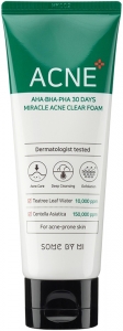 Some By Mi~Очищающая пенка для проблемной кожи c AHA/BHA/PHA~30days Miracle Acne Clear Foam