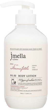 Jmella~Парфюмированный лосьон для тела c ароматом ванили и личи~In France Femme Fatale Body Lotion