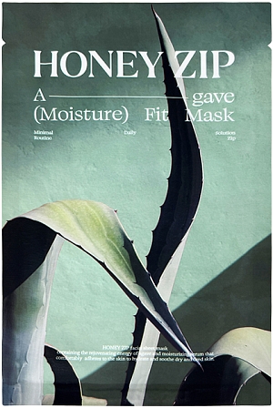 Honey Zip~Увлажняющая восстанавливающая тканевая маска с агавой~Agave Moisture Fit Mask