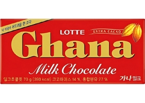 Lotte~Молочный шоколад Гана 14% какао (Япония)~Ghana Milk Chocolate