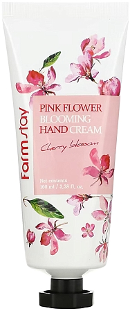 FarmStay~Смягчающий крем для рук с ароматом цветов вишни~Pink Flower Blooming Hand Cream Cherry Blos