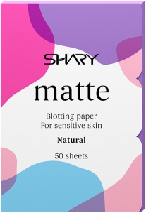 Shary~Натуральные матирующие салфетки~Blotting Paper For Sensitive Skin Natural