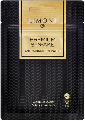 Limoni~Антивозрастные патчи для век со змеиным ядом и коллагеном~Premium Syn-Ake Anti-Wrinkle Eye