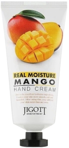 Jigott~Успокаивающий крем для рук с экстрактом манго~Real Moisture Hand Cream Mango