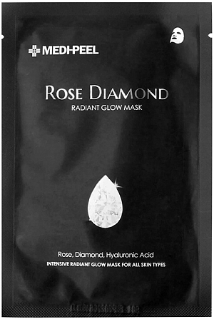 MediPeel~Увлажняющая тканевая маска с алмазной пудрой для сияния кожи~Rose Diamond Radiant Glow Mask