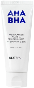 Nextbeau~Себорегулирующая пенка для проблемной кожи с AHA/BHA кислотами~With Planner AHA/BHA Foam 