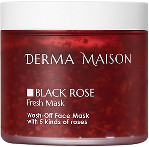 MediPeel~Тонизирующая смываемая маска с экстрактом розы~Derma Maison Black Rose Wash Off Fresh Mask
