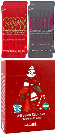 Masil~Восстанавливающий набор для волос с кератином~3-8 Salon Stick Set Christmas Edition